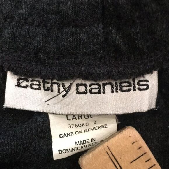 Cathy Daniels Women L Stretch High Waisted Pleated Crease Knit Pant - Picture 8 of 15